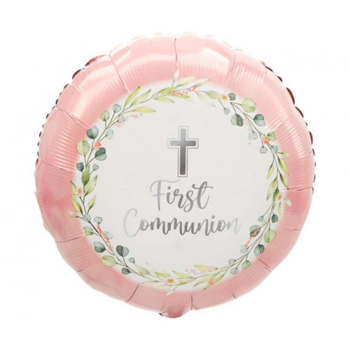 Picture of MY FIRST COMMUNION FOIL BALLOON PINK 18 INCH